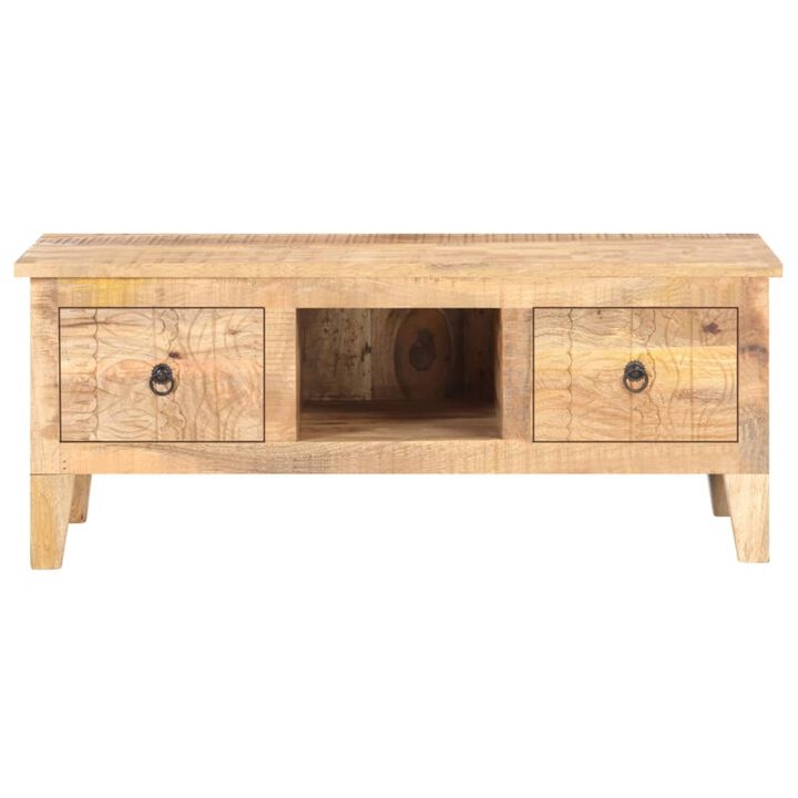 vidaXL Coffee Table 39.4"x21.7"x15.7" Rough Mango Wood