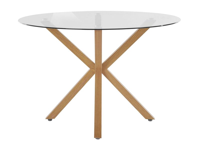 Jumi Glass Dining Table with Pedestal Legs