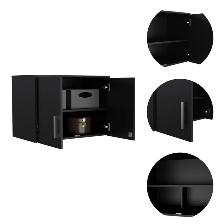 DEPOT E-SHOP Danbury Storage Cabinet-Wall Cabinet, Black