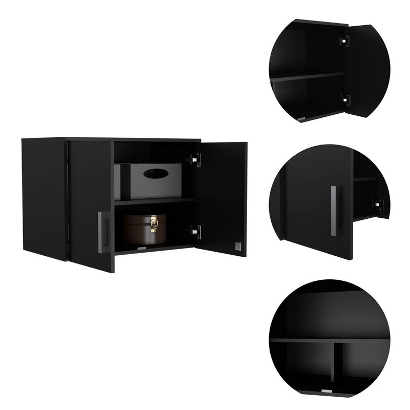 DEPOT E-SHOP Danbury Storage Cabinet-Wall Cabinet, Black