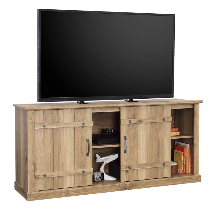 Sauder Select TV Credenza with Sliding Doors