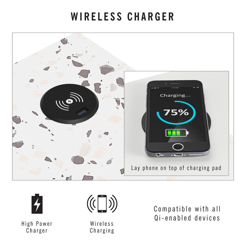 Astor Desk w/ Wireless Charger