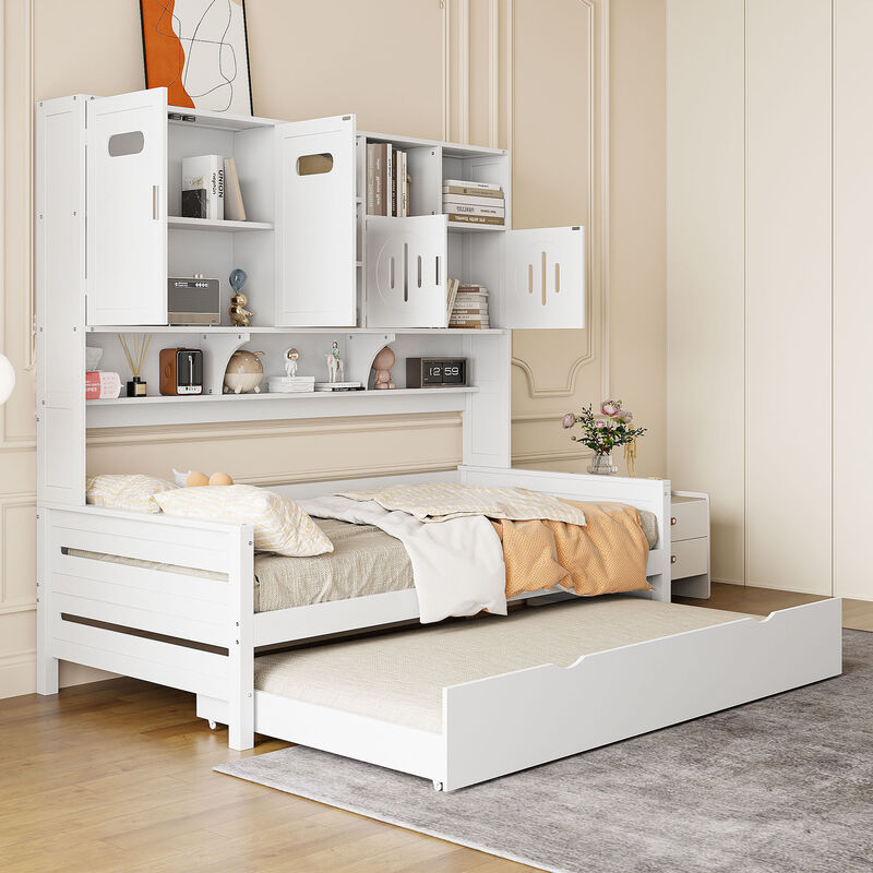 Merax Storage Daybed Bed with Trundle