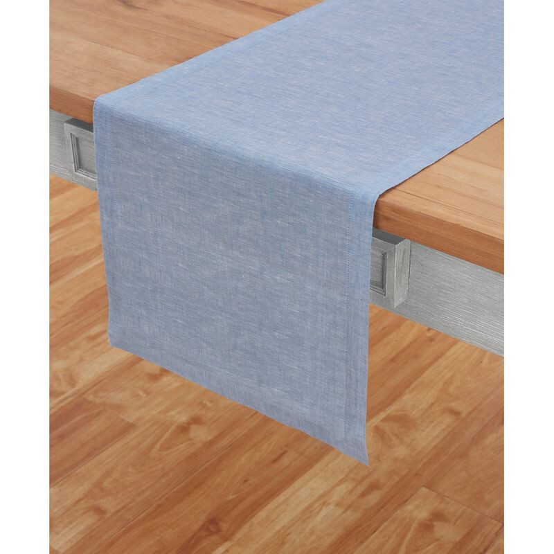 Solino Home 100% Pure Linen Table Runner | Athena for Thanksgiving, Christmas