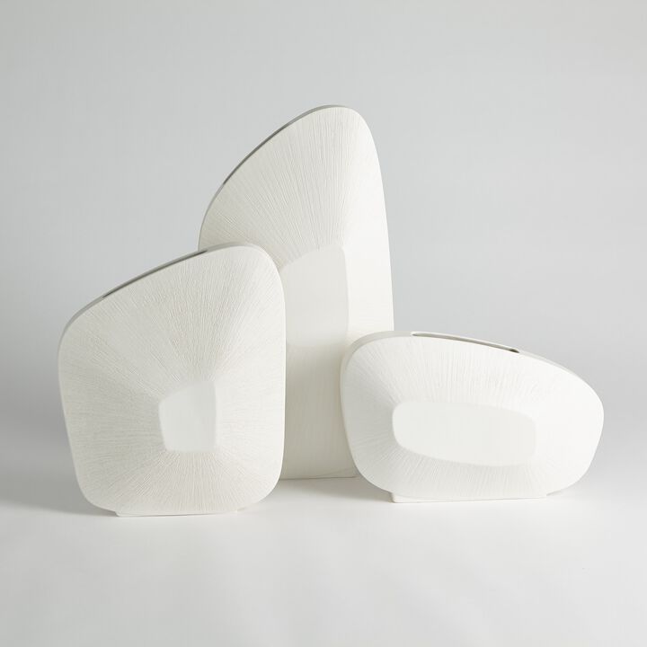 Offset Square Scratch Wide Vase