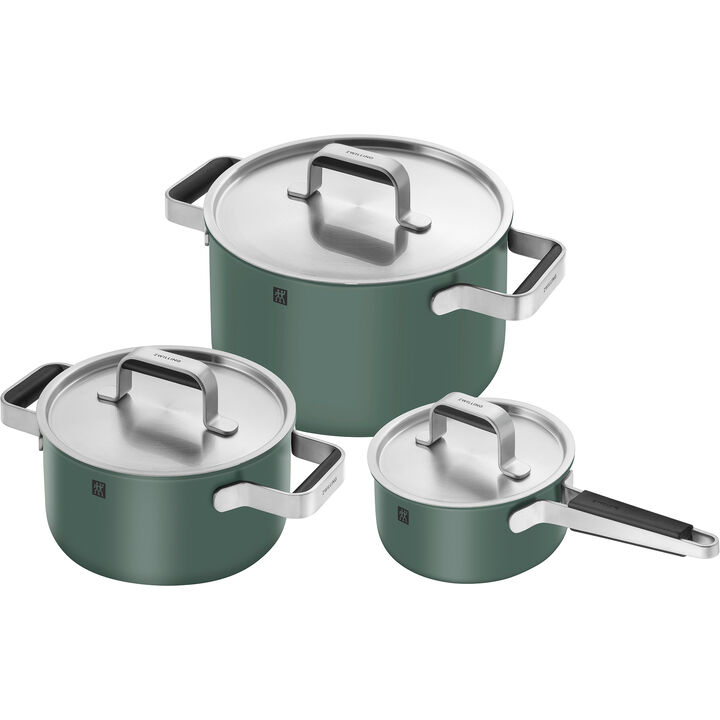 ZWILLING Pure 6-pc Stainless Steel Cookware Set, Green