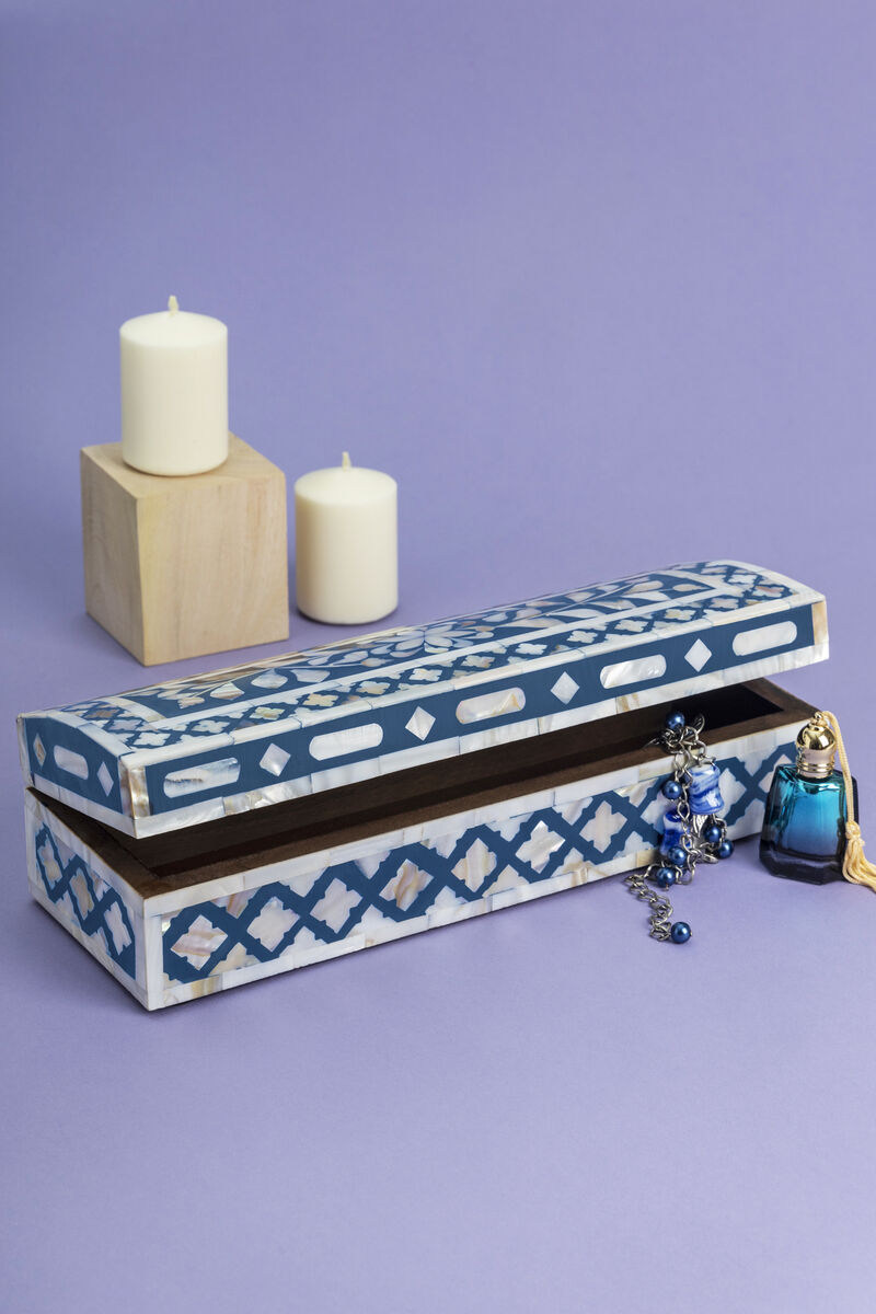 Jodhpur Mother of Pearl Decorative Box - 12"
