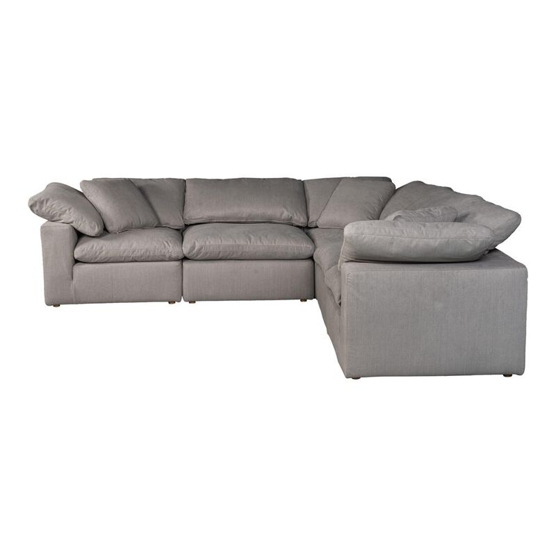 ModuComfort Light Grey L-Shaped Sectional, Belen Kox