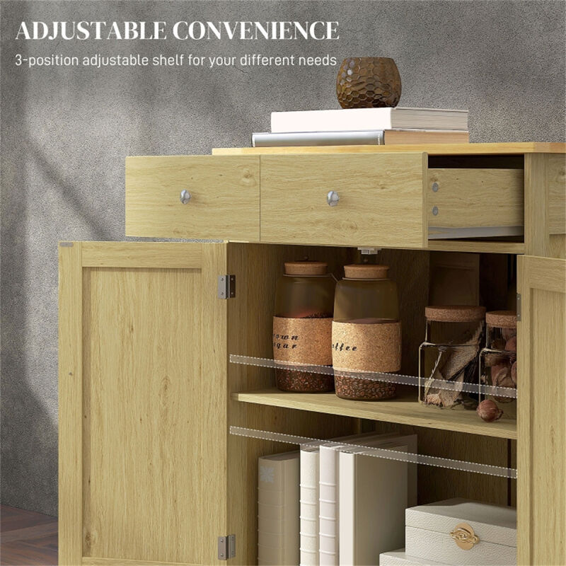 Modern Kitchen Storage Cabinet for Pantry and Dining Room Organization
