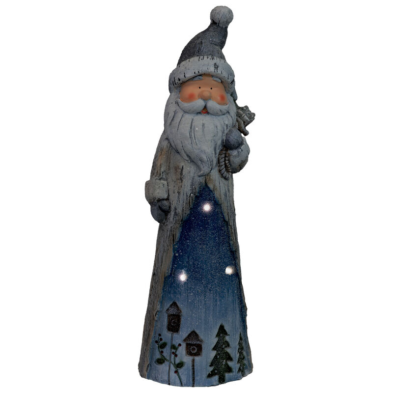 Sunnydaze Rustic Father Christmas Indoor Pre-Lit LED Statue - 27 in