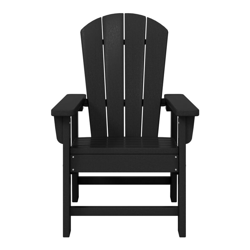 WestinTrends 2-Piece Kids Outdoor HDPE Adirondack Chair With Square Side Table Set