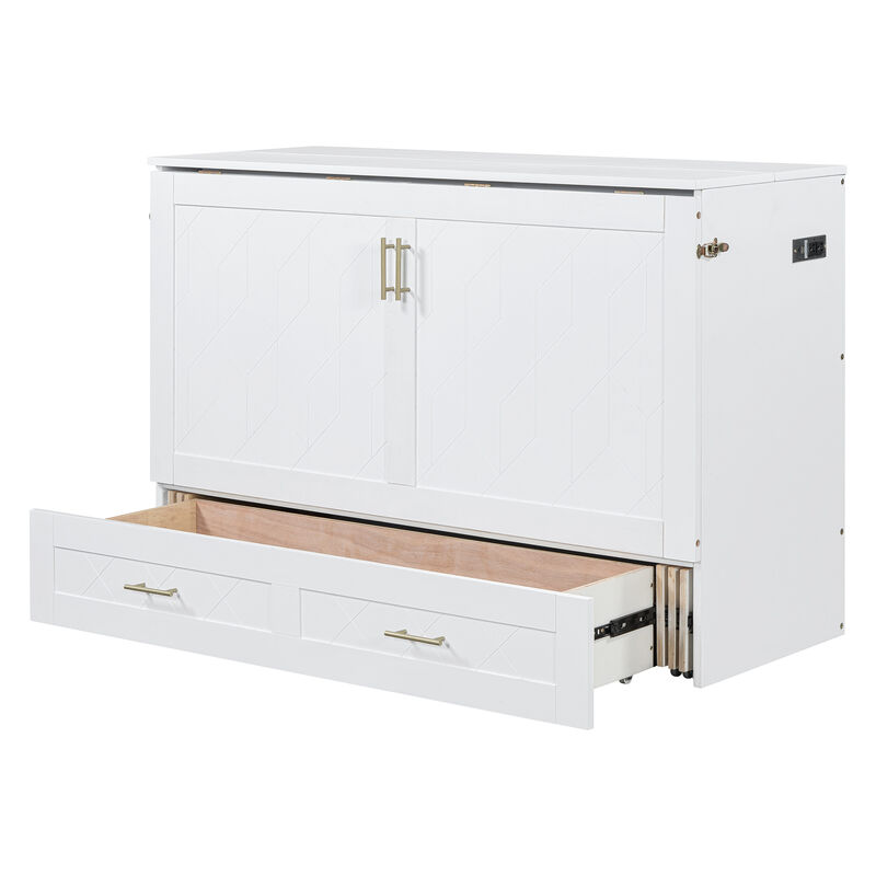 Merax Pulley Structure Design Murphy Bed Cabinet
