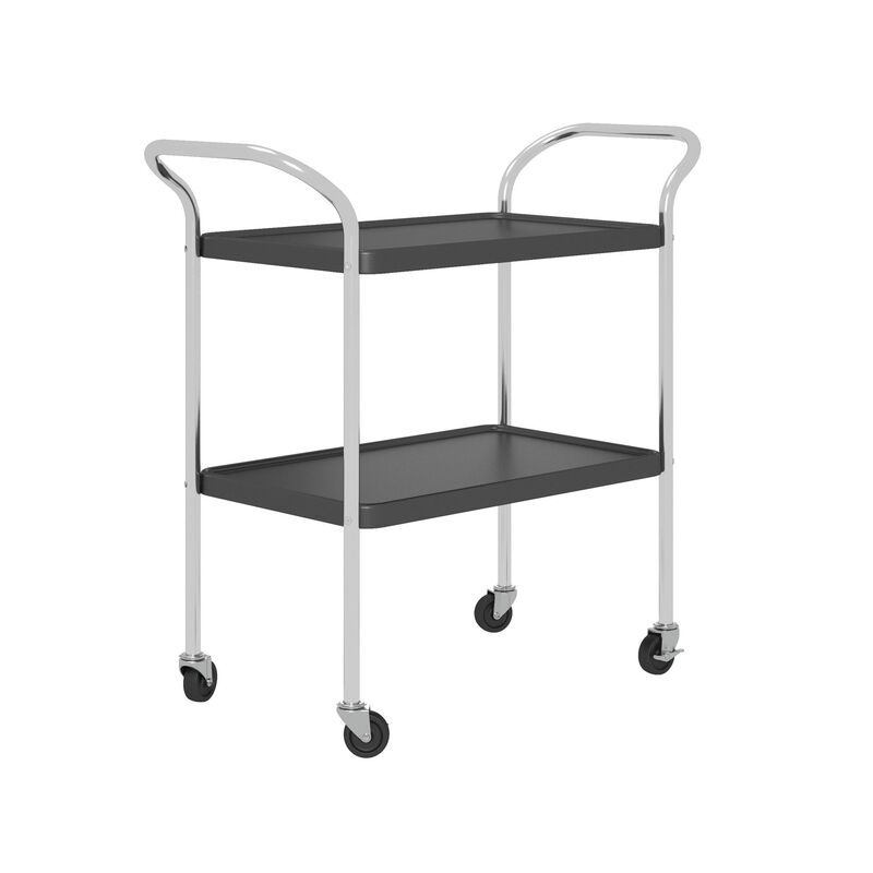 COSCO Stylaire Retro 2-Tier Serving Cart with Wheels