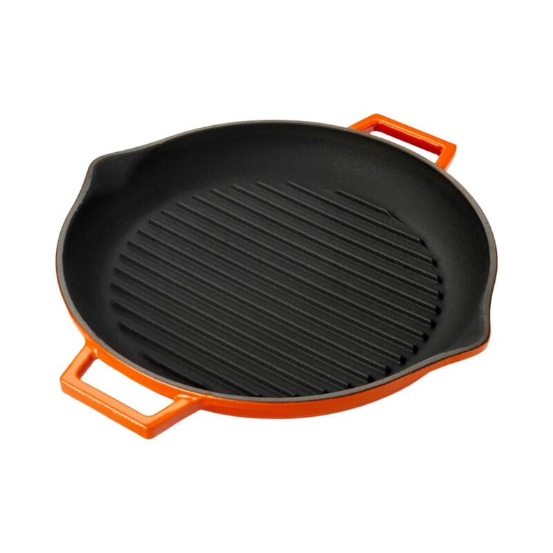 Cast Iron dia.11.75" h:2" 3 qt. Round Cast Iron Pan