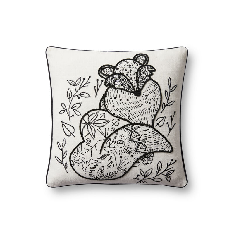 PLL0030 Black/Natural 18"x18" Poly Pillow