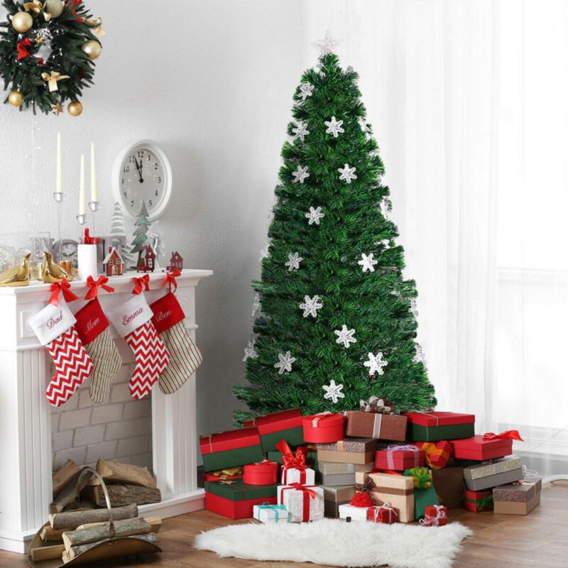 LED Optic Artificial Christmas Tree with Snowflakes