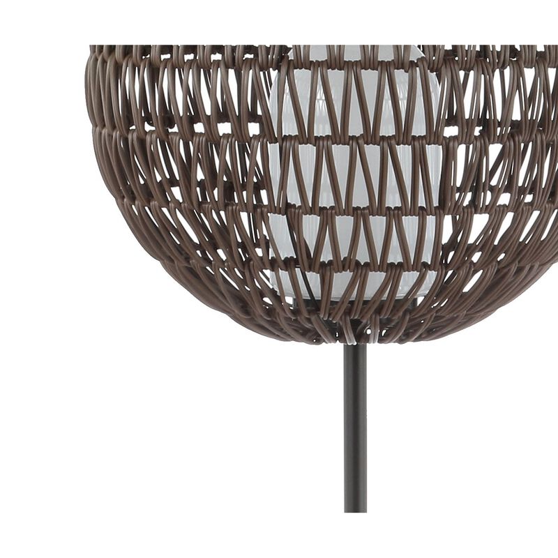 Bea Outdoor Woven Globe LED Floor Lamp