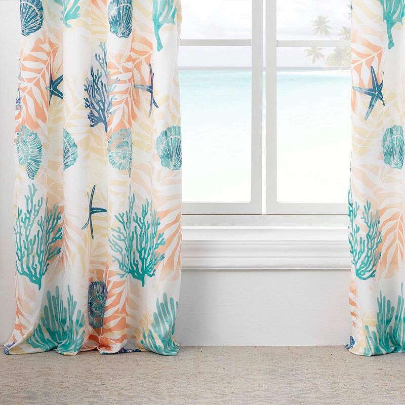 Greenland Home Fashions Montego Window Panel Pair - 42x84", Aqua