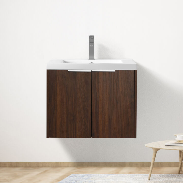 24" Bathroom Cabinet with Sink & Soft Close Doors