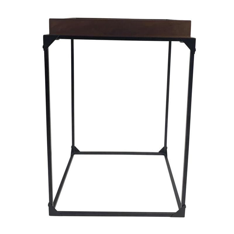 Carolina Living Cooper Tray Table - Elm - Black