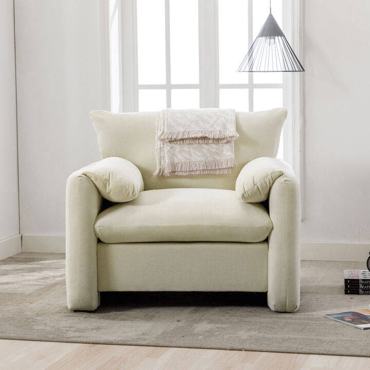 Modern Style Chenille Oversized Armchair Accent Chair Single Sofa Lounge Chair 38.6'' W for Living Room
