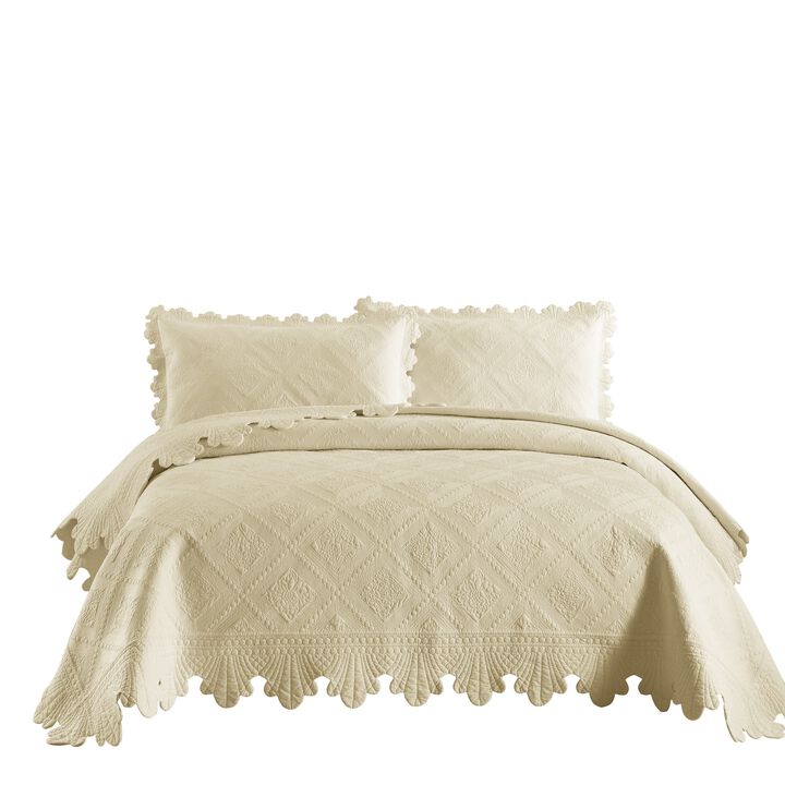 MarCielo 100% Cotton Oversized Bedspread Quilt Set TK