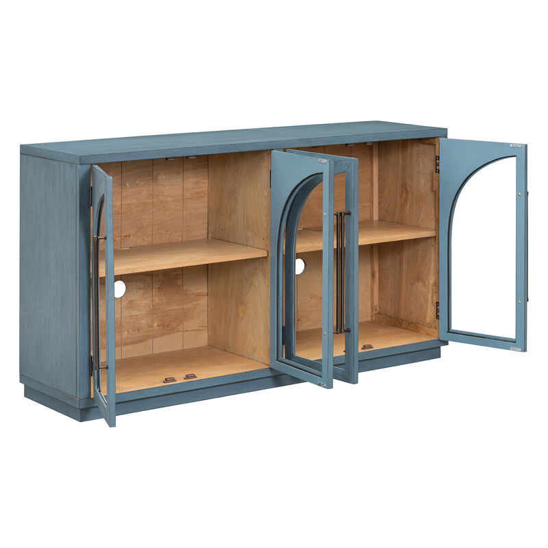Retro Style Sideboard Cabinet with 4 Doors