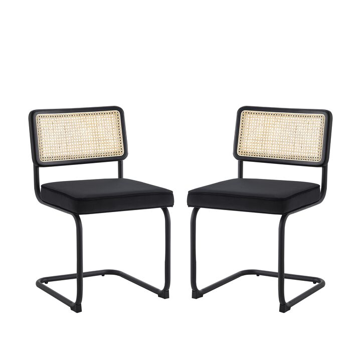Loft Lyfe Ayman Velvet Dining Chair Seat (Set of 2)