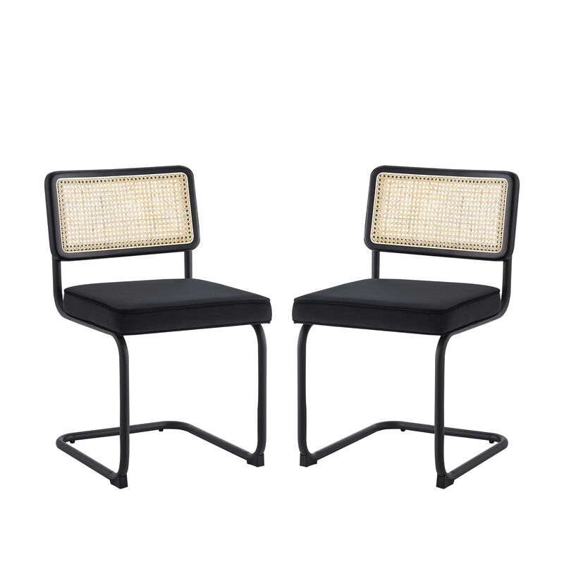 Loft Lyfe Ayman Velvet Dining Chair Seat (Set of 2)
