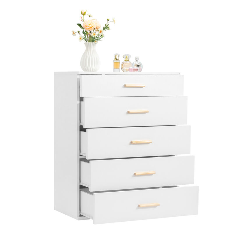 5-Drawer Cabinet with RGB Lights Stylish Storage with LED Lighting for Home or Office