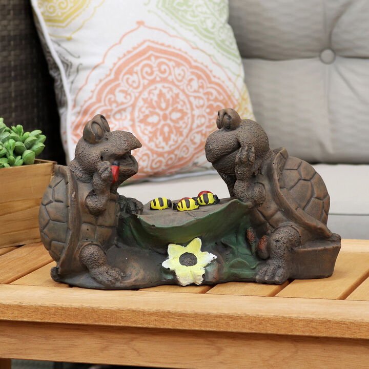 Sunnydaze Tic Tac Toe Turtles Outdoor Statue - 7.5 in