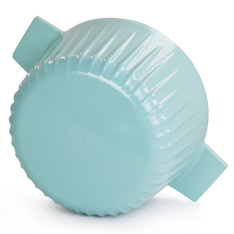 Martha Stewart Enameled Cast Iron 5 Quart Round Dutch Oven with Lid in Light Cyan