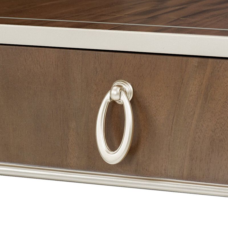 Michael Amini Villa Cherie Console Table - Hazelnut