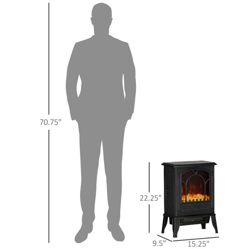 Energy-Efficient Electric Fireplace Heater with Multiple Heat Settings