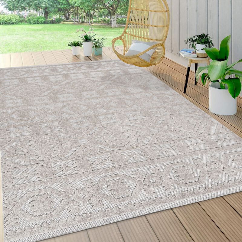 Citta High-Low Pile Mediterranean Tile Area Rug