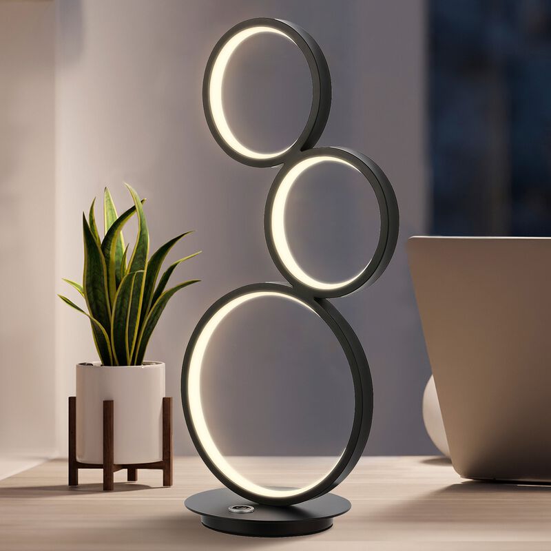 Juno 3-Light Bohemian Coastal Iron Integrated LED Table Lamp