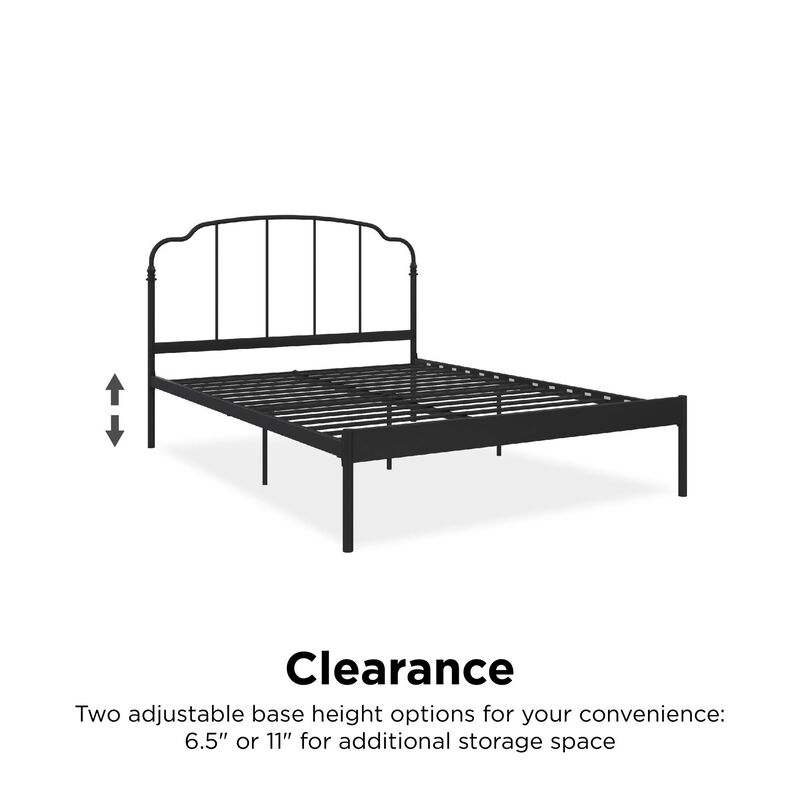 Camie Metal Bed, Twin, Black