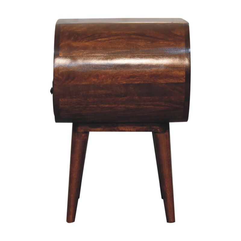 Artisan Furniture Large Chestnut Circular Open Bedside