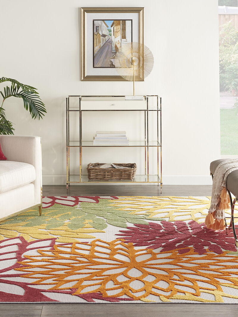 Aloha ALH05 Red/Multicolor 9' x 12' Rug