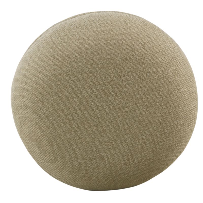 Metal Counter Stool with Swivelling Fabric Padded Seat, Beige and Black - Benzara