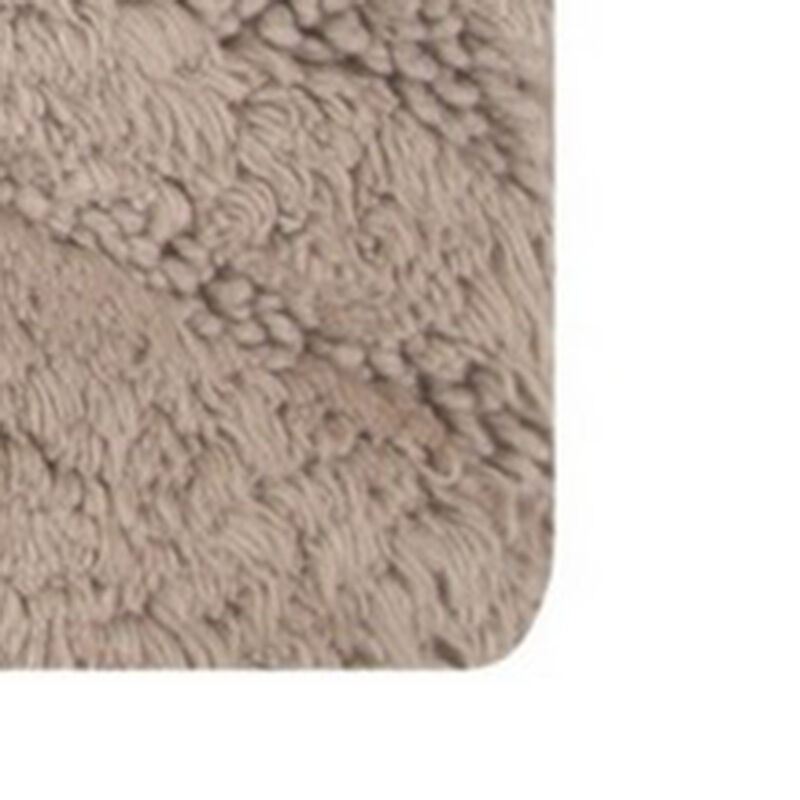 Knightsbridge Orbit Bath Rug Cotton Non Skid Back - 21x34", Stone