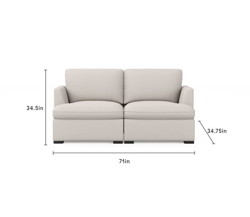 Cromwell 2 Piece Modular Sofa - Light Brown
