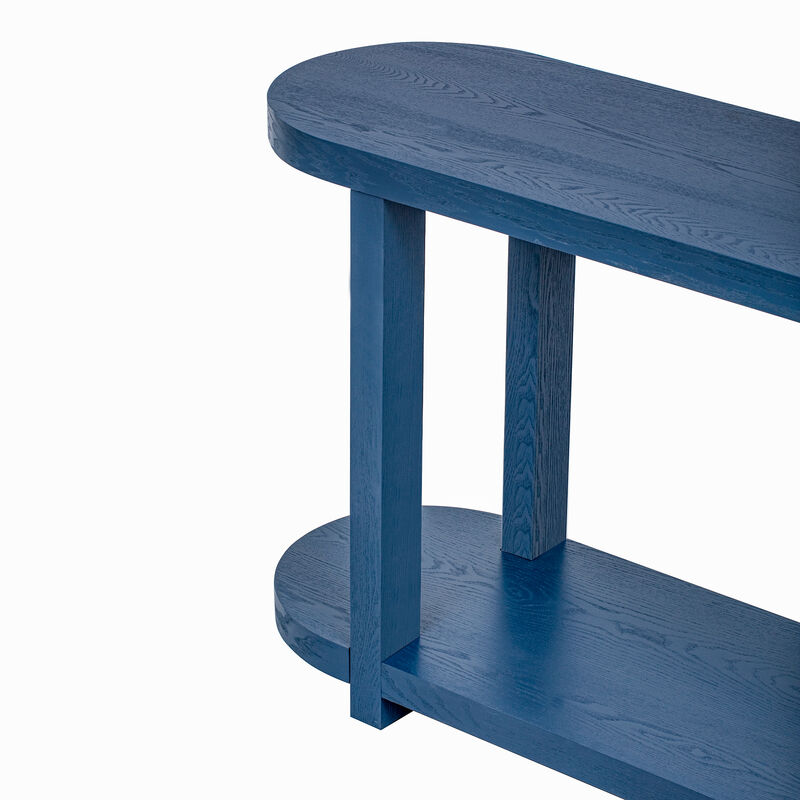Merax Modern Minimalist Ash Veneer Entryway Console Table
