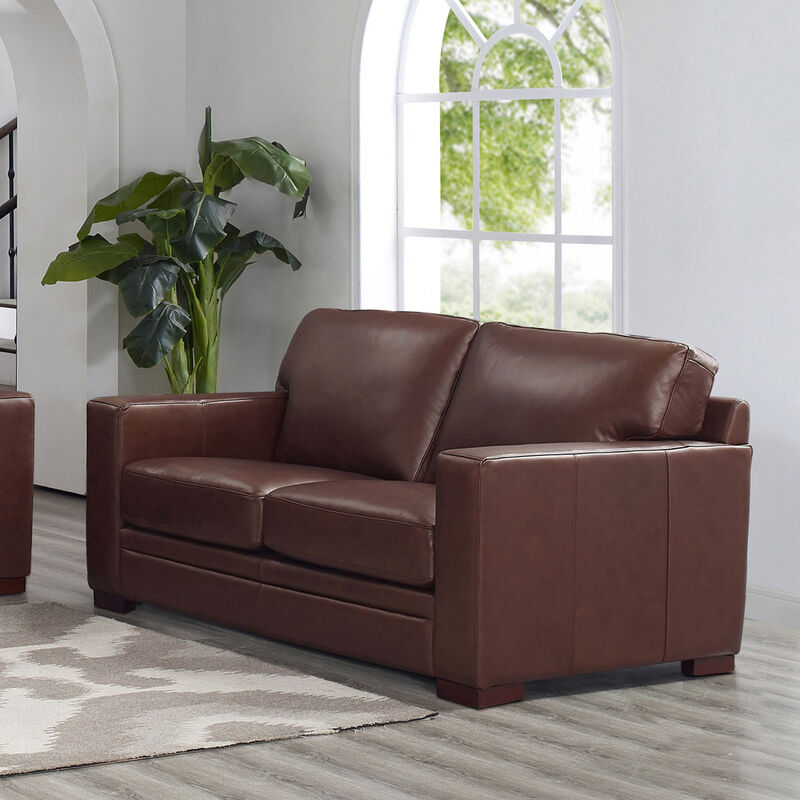 Dillon Top Grain Leather Loveseat