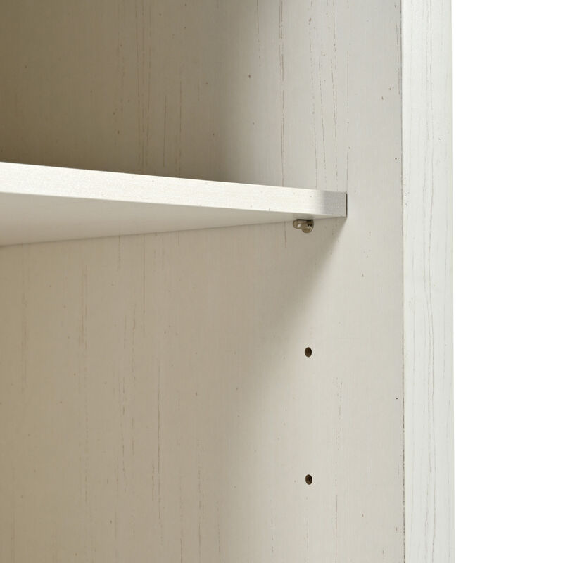 Farmhouse Kitchen Storage Island with Power Outlet, Drop Leaf & Barn Doors