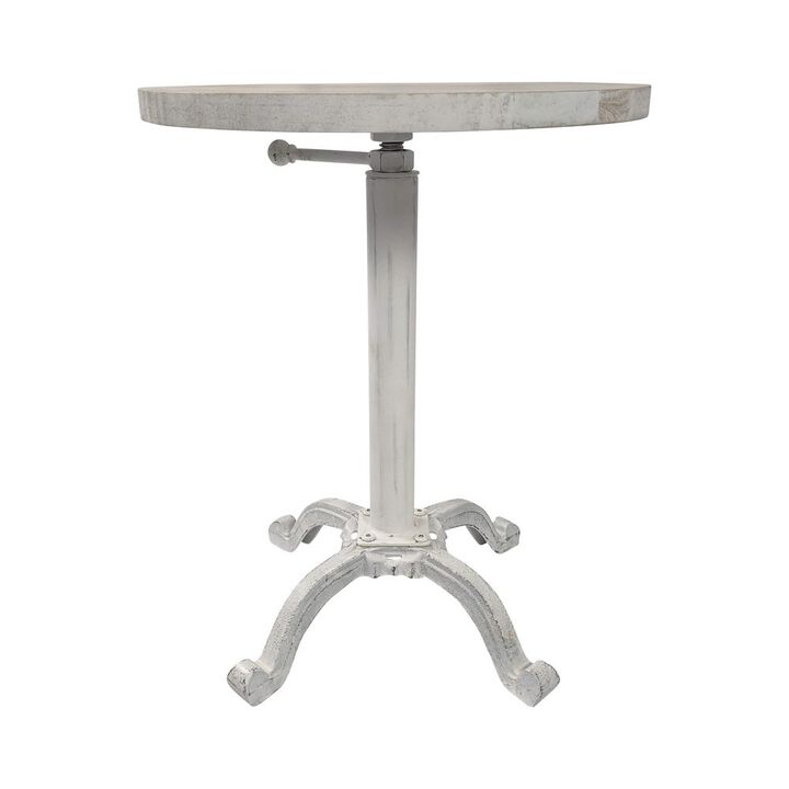 Carolina Living Colton Adjustable Vintage Table - Whitewash