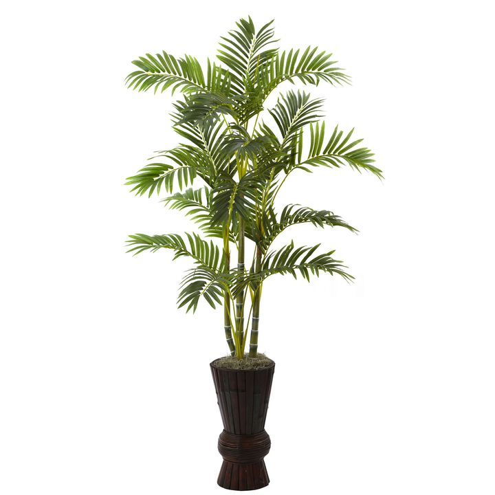 Hivvago 62 Inches Areca Tree w/Decorative Planter
