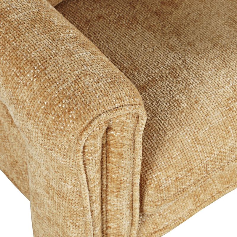 Jofran Adley Modern Upholstered Vintage Accent Armchair with Pillow