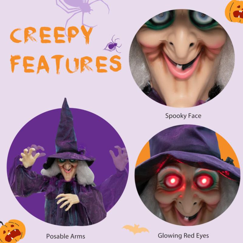 Hivvago Hanging Halloween Decoration with Pre-Recorded Phrases
