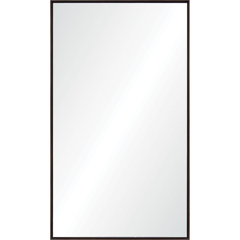83" Brown Wooden Framed Rectangular Wall Mirror
